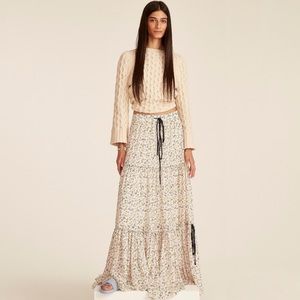 JCREW TIERED CHIFFON MAXI SKIRT  SZ  SMALL NWT